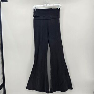 OFFLINE by Aerie OG Super Flare Leggings Washed Black Foldover Hi-Rise Med NWT